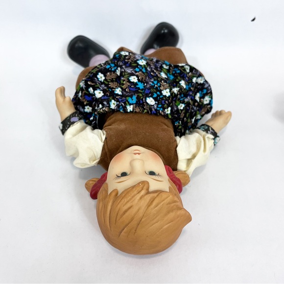 Pair Hansel & Gretel Porcelain String Jointed Dolls Hummel Goebel By Oumlet - Picture 9 of 10